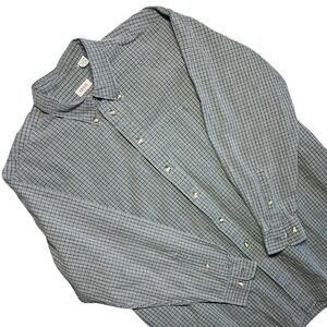 IZOD Mens Long Sleeve Button Down Shirt Plaid Checkered Casual XL